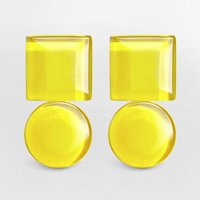 ALEXASCHA Geometrische Statement Ohrringe aus Glas | Bauhaus Design | 16 Farbkombinationen