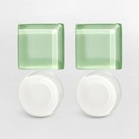 ALEXASCHA Geometrische Statement Ohrringe aus Glas | Bauhaus Design | 16 Farbkombinationen