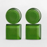 ALEXASCHA Geometrische Clip Ohrringe aus Glas | Bauhaus Design | 16 Farbkombinationen