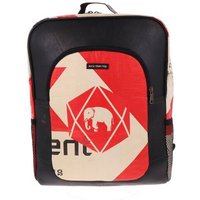 MoreThanHip Laptop-Rucksack 15,6 Zoll aus recycelten Zementsäcken (Elefant oder Kamel) und Autoschläuchen – wasserabweisend, leicht & geräumig mit Laptopfach – nachhaltig & fair produziert – Rokha