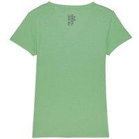 Human Family Damen T-Shirt mit V-Ausschnitt "Evolution - Stand Against" in 4 Farben aus Bio-Baumwolle