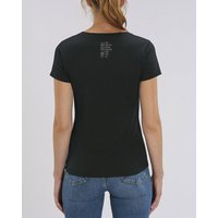 Human Family Damen T-Shirt mit V-Ausschnitt "Evolution - Stand Against" in 4 Farben aus Bio-Baumwolle
