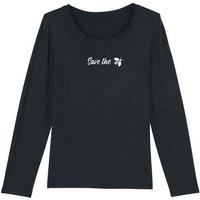 Human Family Bio Damen Longsleeve Shirt - Joker "Save the Bees" in 3 Farben aus Bio-Baumwolle