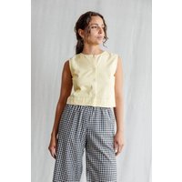 Jyoti - Fair Works Baumwoll Top Diyan Zitronengelb