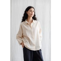 Jyoti - Fair Works Flachs Bluse Mayank Creme