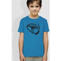 little kiwi Kinder T-Shirt, "Dino", Blau