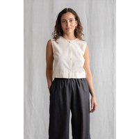 Jyoti - Fair Works Flachs/Baumwoll Top Diyan Creme