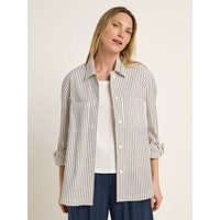 LANIUS Streifen Blusenjacke aus Bio-Baumwolle und TENCEL Lyocell