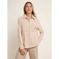 LANIUS Streifen Blusenjacke aus Bio-Baumwolle und TENCEL Lyocell