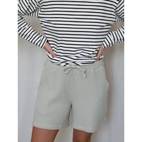 FUXBAU Frauen Waffelstrick Shorts