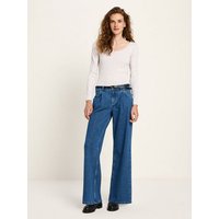 LANIUS Marlenejeans mit Bundfalte aus Bio-Baumwolle