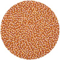 myfelt Filzkugelteppich rund, 100% Schurwolle