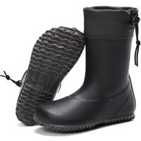 SAGUARO Gummistiefel Barfußschuhe vegan Winter Regen Stiefel Naturkautschuk gefüttert