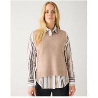 KnowledgeCotton Apparel Pullunder aus Lammwolle RWS