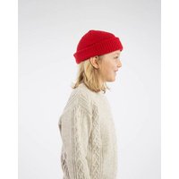Matona Strickbeanie für Kinder, Frauen und Männer aus Baumwolle und Lammwolle / Fisherman Beanie