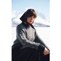 Kopyto BARIBAL - Damen Oversize Boxy Stickpullover Beskiden-Muster 100% Merinowolle