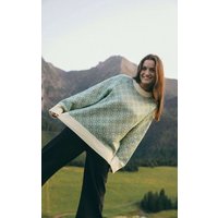 Kopyto BARIBAL - Damen Oversize Boxy Stickpullover Beskiden-Muster 100% Merinowolle