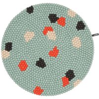 myfelt Terra Filzkugelteppich rund, 100% Schurwolle
