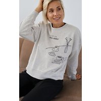 Kultgut Artdesign Boxy-Style Sweatpullover/ Coffee & Books