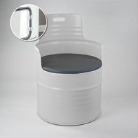 Lockengelöt Sessel (2) aus einem Hamburger Ölfass Lockengelöt Sessel (2) aus einem Hamburger Ölfass