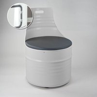 Lockengelöt Sessel aus einem Hamburger Ölfass Lockengelöt Sessel aus einem Hamburger Ölfass