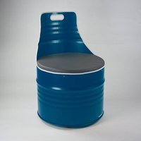 Lockengelöt Sessel aus einem Hamburger Ölfass Lockengelöt Sessel aus einem Hamburger Ölfass