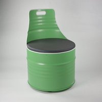 Lockengelöt Sessel aus einem Hamburger Ölfass Lockengelöt Sessel aus einem Hamburger Ölfass