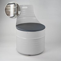 Lockengelöt Sessel aus einem Hamburger Ölfass Lockengelöt Sessel aus einem Hamburger Ölfass