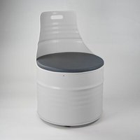 Lockengelöt Sessel aus einem Hamburger Ölfass Lockengelöt Sessel aus einem Hamburger Ölfass