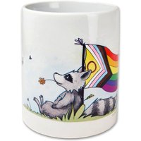 roots of compassion Tasse Pride Waschbär - queer, LGBT, Tiere