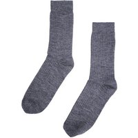 De Colores Rippstrick-Socken aus Alpaka und Wolle