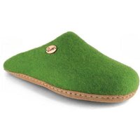 WoolFit Handgefilzte Pantoffeln ohne Fersenrand Hausschuhe aus 100% Wolle