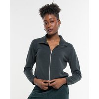 Alma & Lovis Legere Zip-Jacke aus softem Bio-Baumwoll-/Woll-Mix | Cot-Wool Kurzjacke