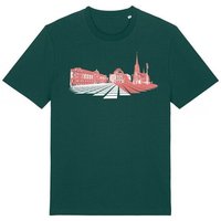Spangeltangel bedrucktes T-Shirt, Chemnitz, nachhaltig, Stadt, Herren, Damen, Unisex, Biobaumwolle