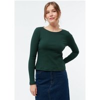 Givn Berlin Longsleeve GBROSA mit U-Boot Ausschnitt aus Bio-Baumwoll Rippjersey