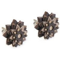 BeWooden Ohrstecker mit Holzdetails | "African Flower" Ohrringe