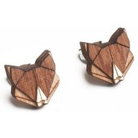 BeWooden Ohrstecker mit Holzdetails | Fuchs Ohrringe
