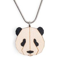 BeWooden Halskette Panda | Kette mit Anhänger aus Holz | Tier Motiv | Panda
