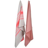 GEPA 2er-Set Fairtrade Geschirrtücher "uni & stripes", handgewebt von CO-OPTEX