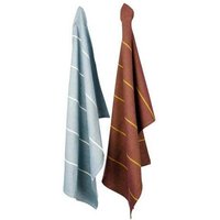 GEPA 2er-Set Fairtrade Geschirrtücher "uni & stripes", handgewebt von CO-OPTEX
