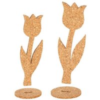 Kork-Deko Kork Tulpen 2er-Set – Aufsteller aus Naturkork als Osterdeko & Frühlingsgeschenk Kork-Deko Kork Tulpen 2er-Set – Aufsteller aus Naturkork als Osterdeko & Frühlingsgeschenk