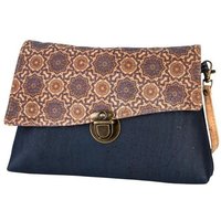 Kork-Deko Kleine blaue Kork-Clutch – vegan, mit Reißverschluss & handgefertigt Kork-Deko Kleine blaue Kork-Clutch – vegan, mit Reißverschluss & handgefertigt