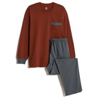Haasis Bodywear Herren Pyjama Rundhalsausschnitt, Bio Baumwolle