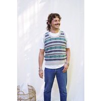 Haus of Namaste Fair-Isle-Pullover in Haferflocken und Waldgrün | 100 % handgesponnene Lammwolle | Nachhaltig und ethisch