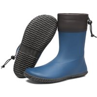 SAGUARO Gummistiefel Barfußschuhe vegan Winter Regen Stiefel Naturkautschuk gefüttert