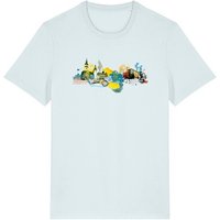 Spangeltangel bedrucktes T-Shirt, Chemnitz, nachhaltig, Stadt, Herren, Damen, Unisex, Biobaumwolle