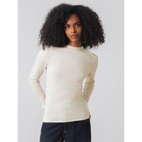 Honest Basics Damen Langarm Shirt mit Stehkragen aus Bio- und recycelter Baumwolle