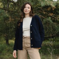 NORDLICHT Cardigan Milla mit V-Ausschnitt aus 100% recycelter Wolle
