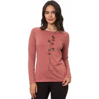 FellHerz Damen Raglan-Longsleeve Glücksklee canyan rose aus 100% Biobaumwolle