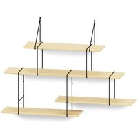 Hausen Wandregal Link shelf set 2 ash / black Hausen Wandregal Link shelf set 2 ash / black